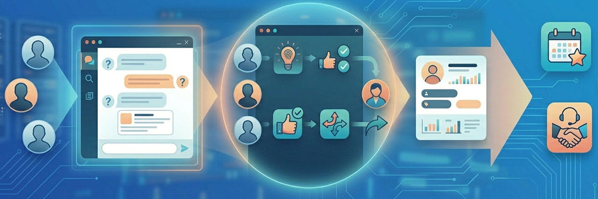 AI Chatbox Lead Journey for Modern Business Websites