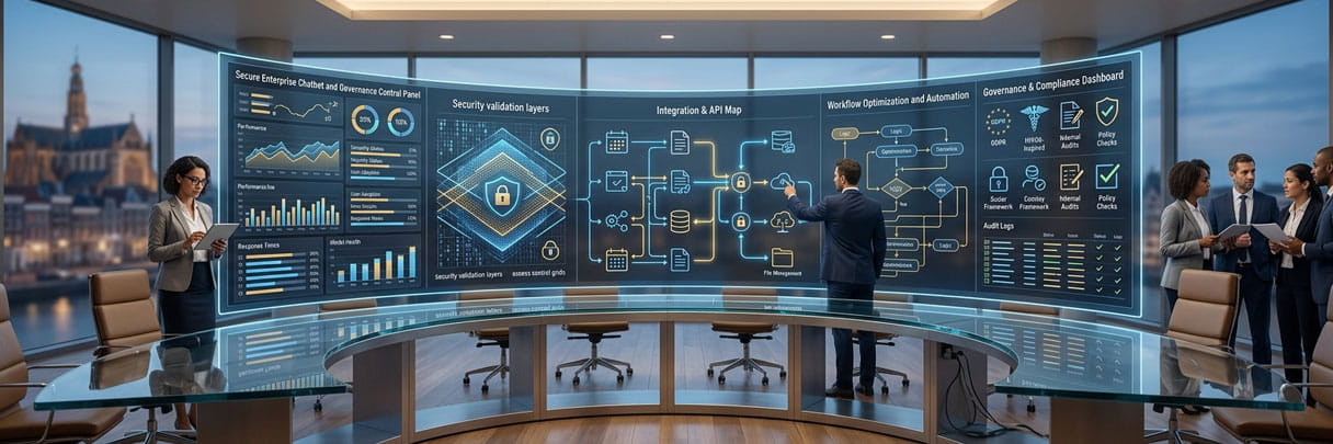 Secure enterprise chatbot platform dashboard