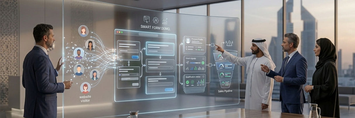 AI smart forms qualifying website leads for sales teams