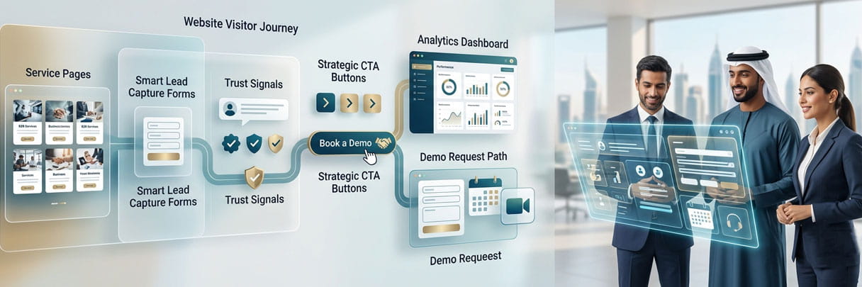 B2B website lead generation with forms and CTAs