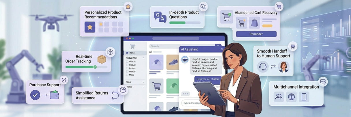Ecommerce chatbot supporting online store customers