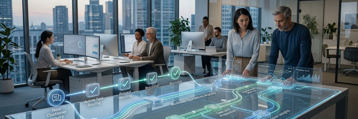 SME team using smart automation for business operations.