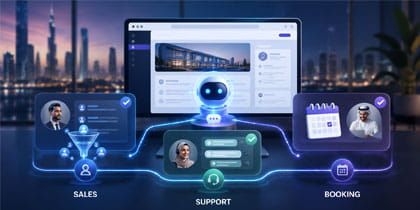 المساعد الذكي لمواقع الأعمال: استخدامات المبيعات والدعم والحجز